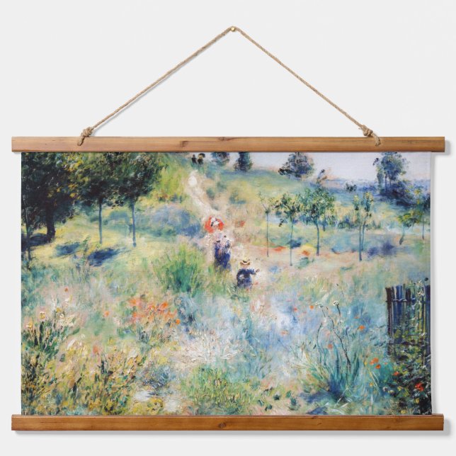 Tapisserie Suspendue Renoir - Chemin menant à travers l'herbe haute (Devant)