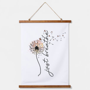 Tapisserie Suspendue Respirez simplement Inspiration Pissenlit de Yoga 