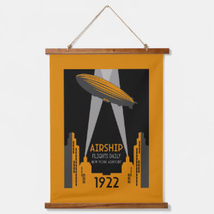 Tapisserie Suspendue Retro Airship Travel des années 1920