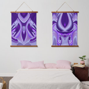 Tapisserie Suspendue Rêves arc-en-ciel à fleurs violettes