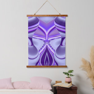 Tapisserie Suspendue Rêves arc-en-ciel à fleurs violettes