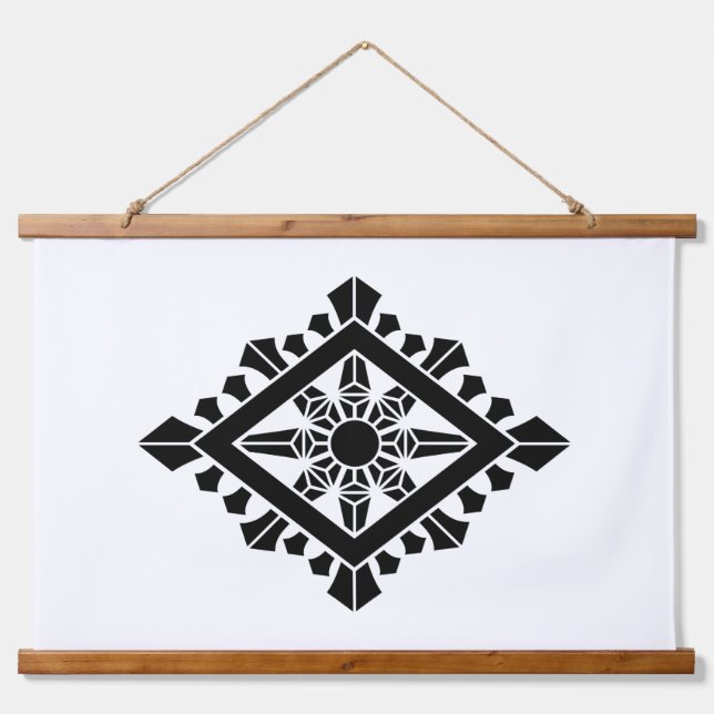 Tapisserie Suspendue Rhombic dharma chakra (Devant)