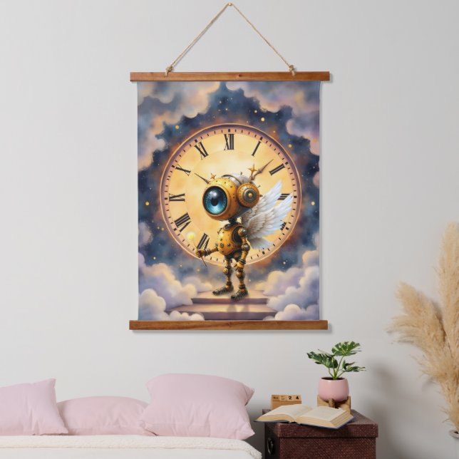 Tapisserie Suspendue Robby the Winged Timekeeper – Wings of Time Series (Chambre à coucher)