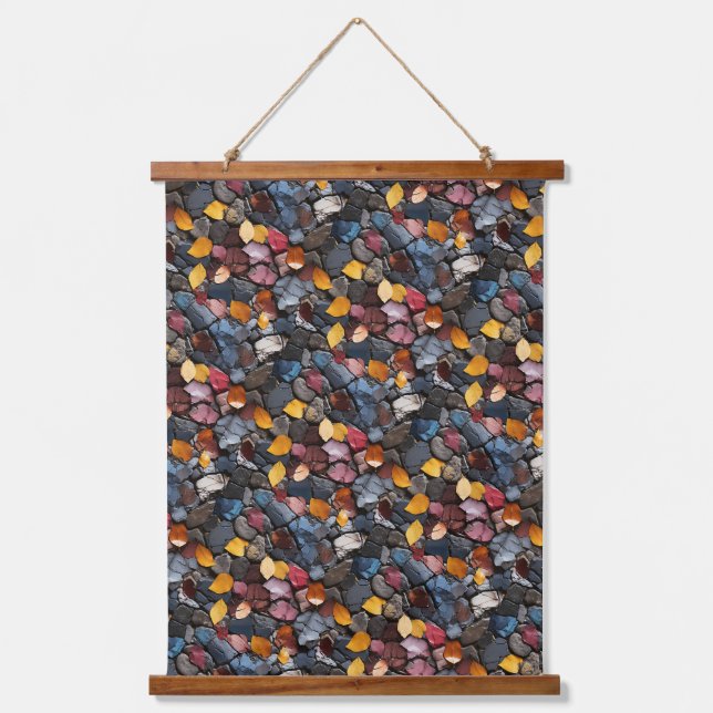 Tapisserie Suspendue Rochers et Feuille (Recto)