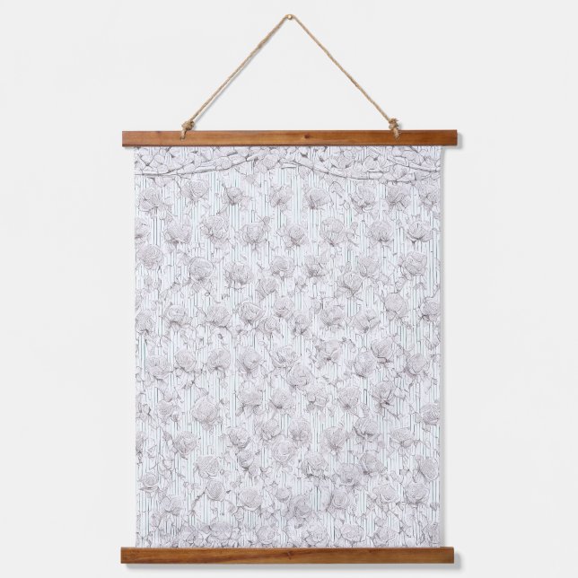 Tapisserie Suspendue Roses blanches F (Recto)