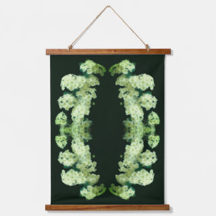 Tapisserie Suspendue Roses Blanches Fluides Roulantes Abstraites floral