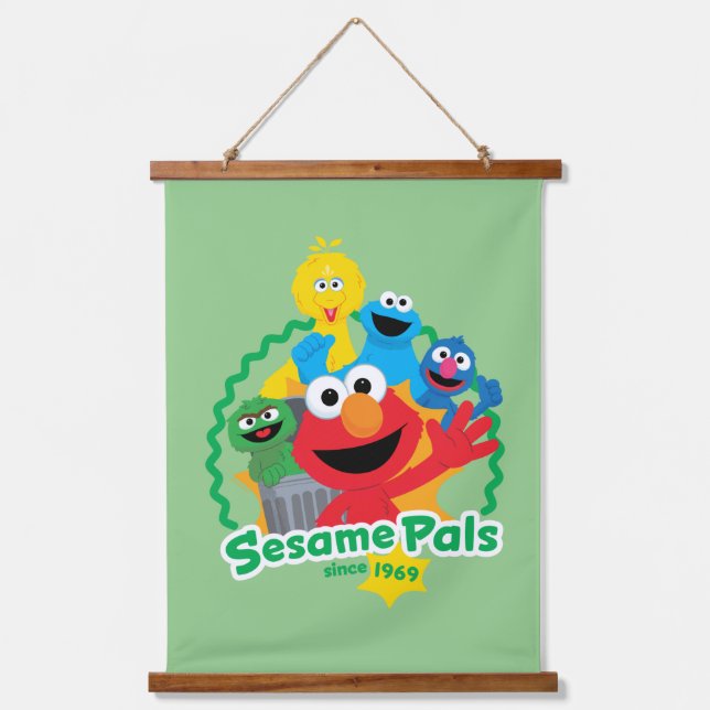 Tapisserie Suspendue Rue Sésame | Sesame Pals depuis 1969 (Recto)