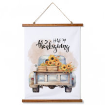 Rustiques Joyeux Thanksgiving Camion Citrouille