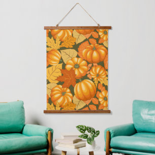 Tapisserie Suspendue Saison d'automne Halloween Citrouille Motif