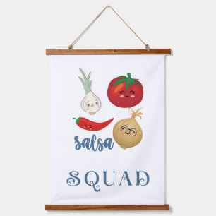 Tapisserie Suspendue salsa squad Cute nourriture humour citation Drôle