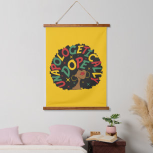Tapisserie Suspendue Sans excuses Dope Black Girl Afro