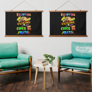 Tapisserie Suspendue Savourez Une Cuisine Sur Le Cinco De Mayo