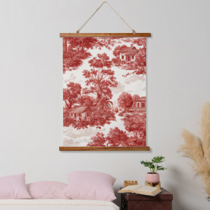 Tapisserie Suspendue Scène de campagne Toile Rouge (8)