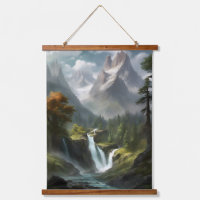 Sérénité de la cascade de montagne - Art de paysag