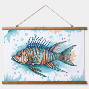 Tapisserie Suspendue Série Aquarelle : Poisson-lion