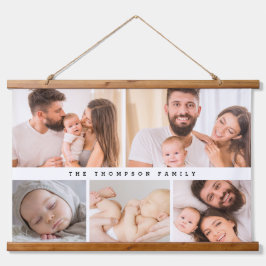 Tapisserie Suspendue Simple Modern Family Photo collage personnalisé