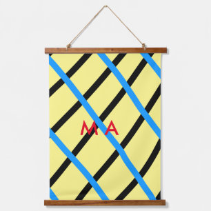 Tapisserie Suspendue Simple monogramme ajouter votre nom lettre man min