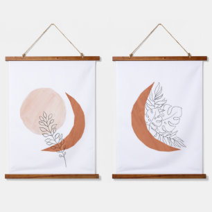 Tapisserie Suspendue Soleil et lune de Boho