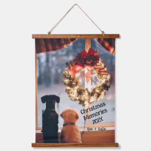 Tapisserie Suspendue Souvenirs de Noël avec vos animaux