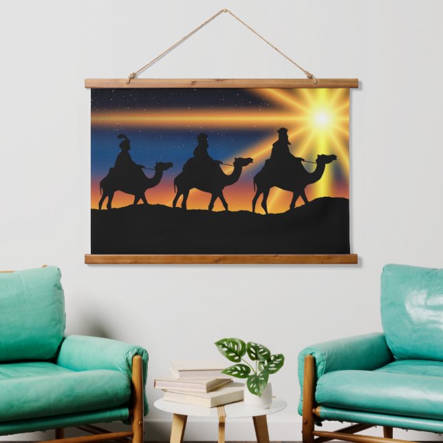 Tapisserie Suspendue Star of Bethlehem, Christ is Born, (Salon)