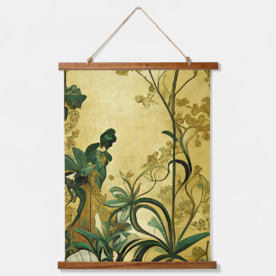 Tapisserie Suspendue Style Art Déco Chinoiserie Botaniques Imprimer