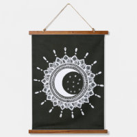Style Boho Sun & Moon mandala art