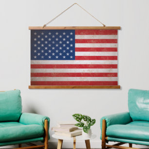 Tapisserie Suspendue Style Grunge vintage drapeau américain États-Unis