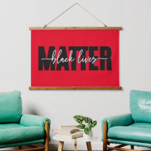 Tapisserie Suspendue Stylish Black Lives Matt Typographie
