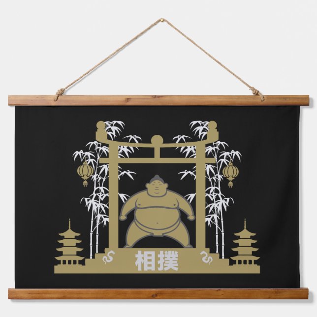 Tapisserie Suspendue Sumo Wrestler (Devant)