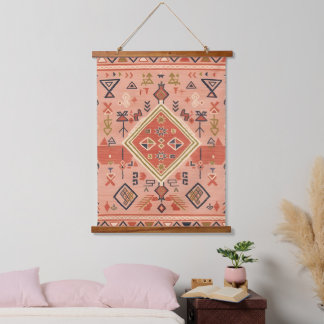 Tapisserie Suspendue Sun-Kissed Hand-Drawn Moroccan Tribal Art