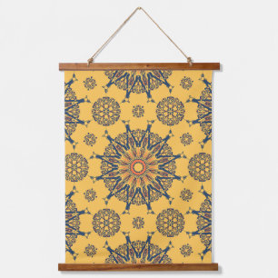 Tapisserie Suspendue Sunburst Mandala Motif