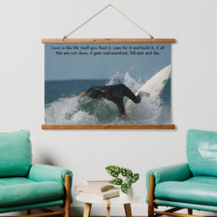Tapisserie Suspendue Surfer Tombant dans le Surf