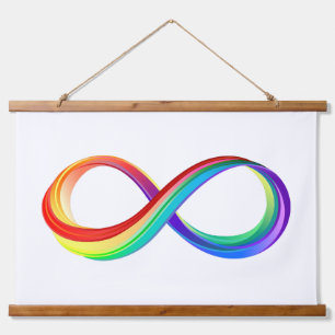 Tapisserie Suspendue Symbole d'infinité arc-en-ciel stratifié