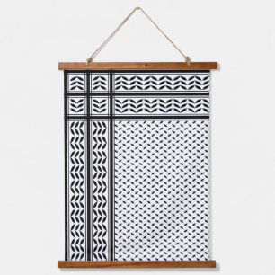 Tapisserie Suspendue Symbole Keffiyeh de la Palestine Motif de résistan