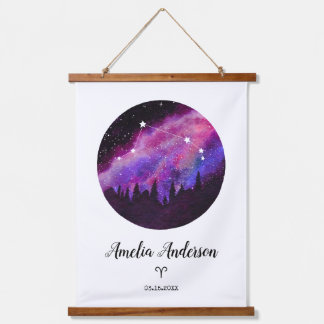 Tapisserie Suspendue Symbole rose Constellation Béliers Horoscope Cadea