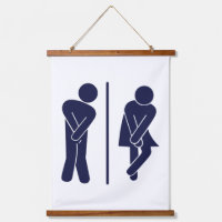 Sympathique Unisex Bathroom Sign