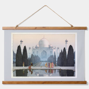 Tapisserie Suspendue Taj Mahal, Hiroshi Yoshida, Gravure sur bois