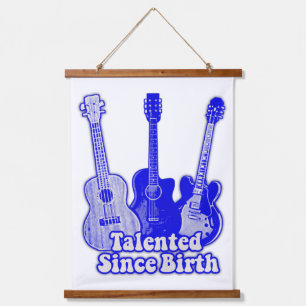 Tapisserie Suspendue Talentueux depuis la naissance. Guitares bleues vi