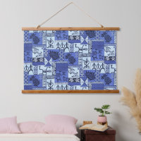 Tapa hawaïen de paddleman en bleu