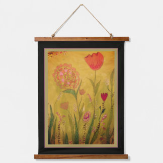 Tapisserie Suspendue Tapestry - Mixed Media Flowers-2
