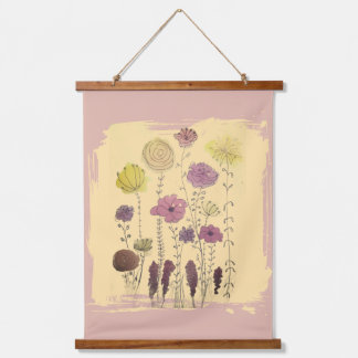 Tapisserie Suspendue Tapestry - Pastel Flowers