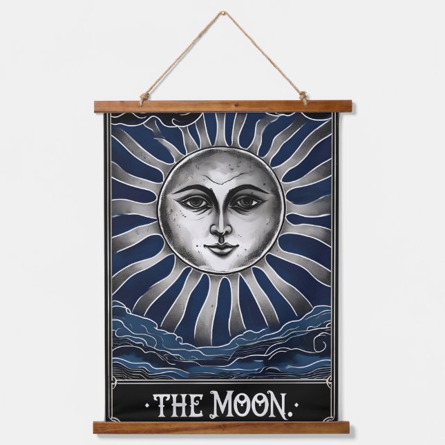 Tapisserie Suspendue Tarot gothique Lune (Recto)