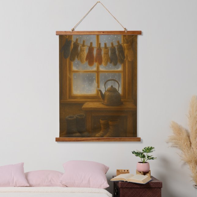 Tapisserie Suspendue The Mitten Line – Warmth Waiting Inside (Chambre à coucher)
