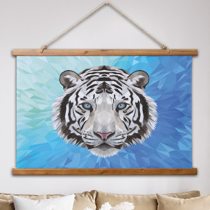 Tapisserie Suspendue Tigre Blanc Grand Chat Moderne Grande Chambre Mura