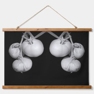 Tapisserie Suspendue Tomates De Jardin En Noir Et Blanc