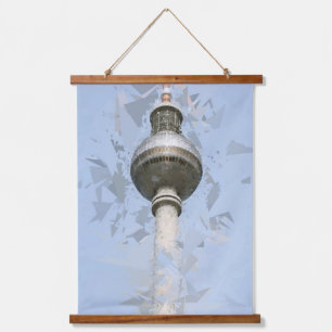 Tapisserie Suspendue Tour de télévision de Berlin Art abstrait Allemagn