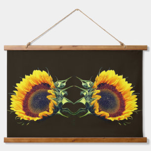 Tapisserie Suspendue Tournesol Au Soleil Fleur Abstraite Art