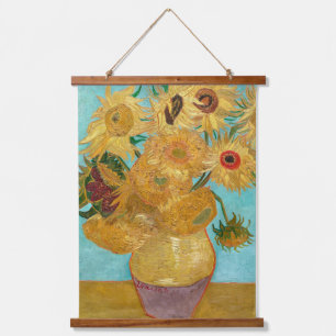 Tapisserie Suspendue Tournesols, peinture de nature morte post-impressi