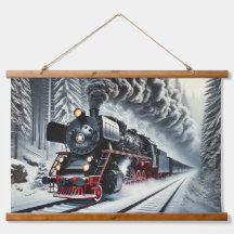 Train à vapeur vintage en paysage hivernal