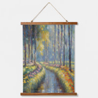 Tranquil River Path Impressionniste Paysage Art